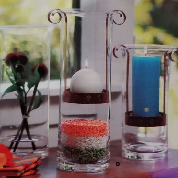 🩵PartyLite Sunesta Large 15" Glass Hurricane - Picture 13 of 14